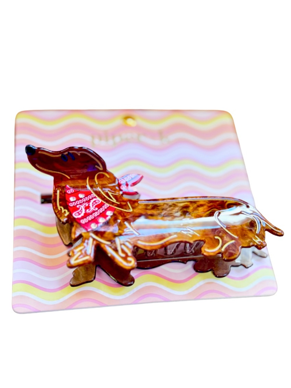 Piper K Dachshund Hair Claw Clip 🐾✨ (NWT)
